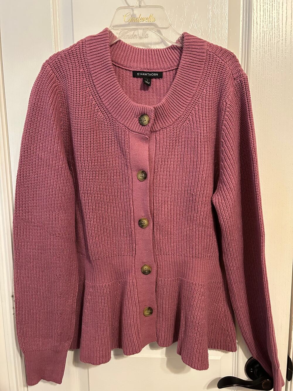 41 Hawthorn Pink Peplum Cardigan NWOT